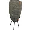 Capi Nature Rib regenton antraciet 130 liter met plantenbak