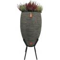 Capi Nature Rib regenton antraciet 130 liter met plantenbak