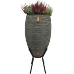 Capi Nature Rib regenton antraciet 130 liter met plantenbak