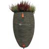 Capi Nature Rib regenton antraciet 130 liter met plantenbak
