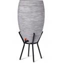 Capi Nature Rib regenton ivoor 130 liter met plantenbak