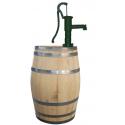 Kastanje houten regenton 225 liter met pomp