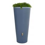 Vaso design regenton antraciet 220 liter met plantenbak
